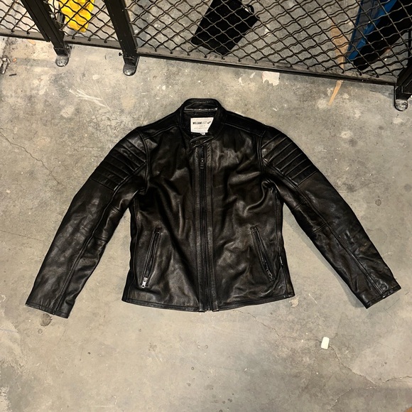 William and Rast Black Authentic Leather Jacket - Picture 1 of 16